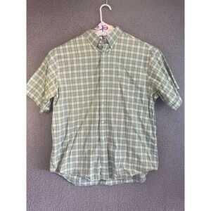 Roundtree & Yorke Authentic short sleeve Shirt Mens XL Plaid Cotton